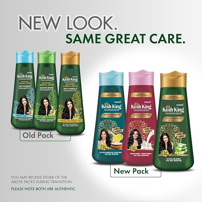 Emami Kesh King Anti-Hair Fall Shampoo - With Goodness of Aloe Vera & 21 Herbs - For Silky, Shiny & Smooth Hair - 200 ml