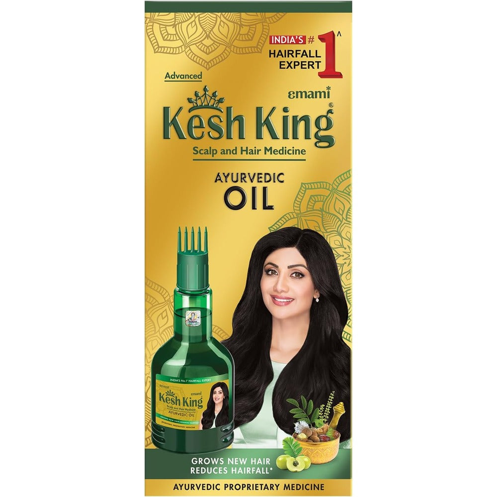 Emami Kesh King Ayurvedic Oil  - Complete Solution For Hair Related Problems - Protecting And Nourishing The Hair-300ml