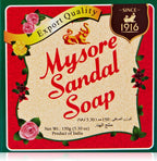 MYSORE Mysore Sandal Soap  - Pure Sandalwood Oil - Skin-Friendly Ingredients - 150 gm