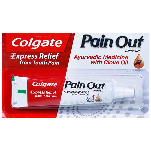 Colgate Pain Out Dental Gel  - Express Relief from Tooth Pain - Ayurvedic Medicine with Clove Oil - Just 1 Drop - 10 g