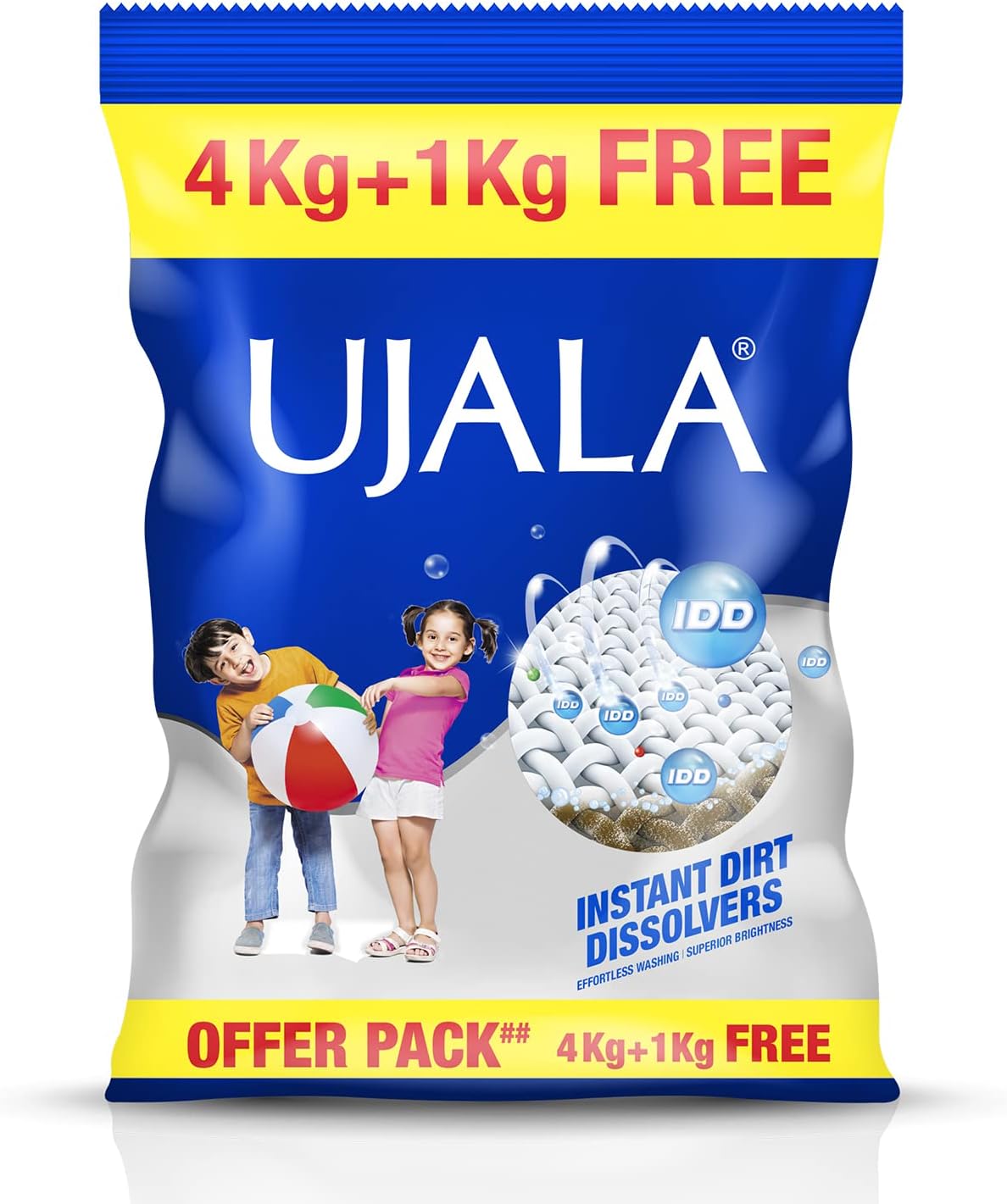 Ujala Idd Washing Powder (Semi Automatic) - Effortless Washing Superior Brightness - Long Lasting Freshness - Whitens Clothes in One Wash5 kg