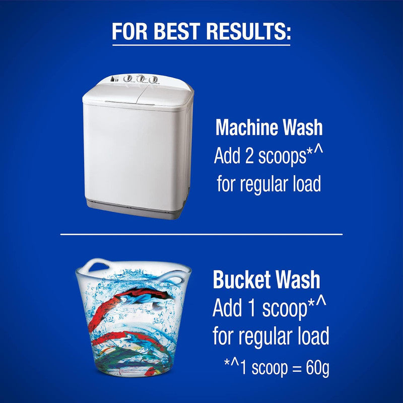 Ujala Idd Washing Powder (Automatic) - Effortless Washing Superior Brightness - Long Lasting Freshness - Whitens Clothes In One Wash - 4Kg+1Kg