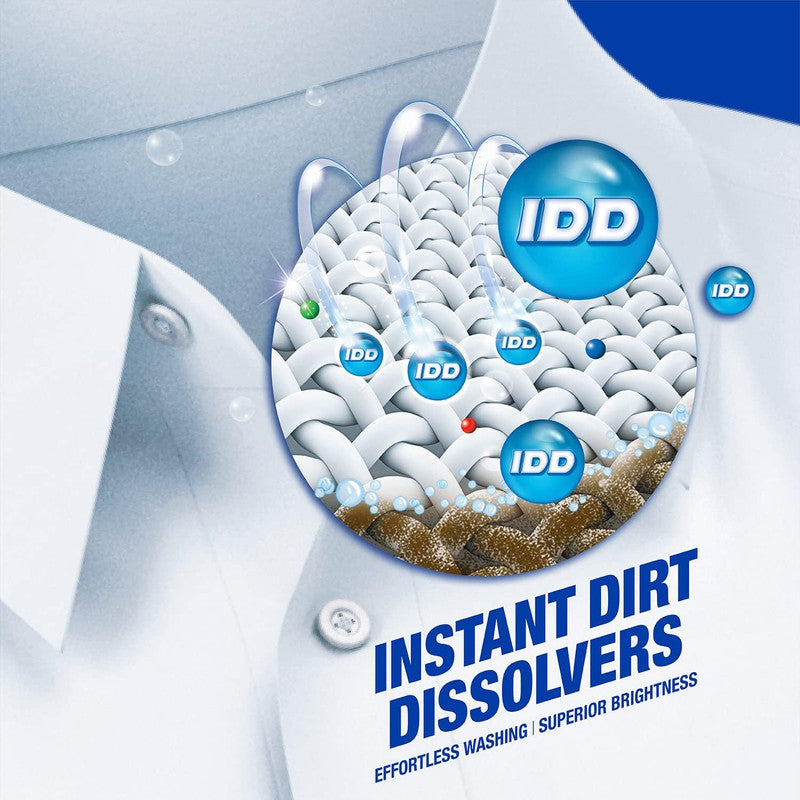 Ujala Idd Washing Powder (Automatic) - Effortless Washing Superior Brightness - Long Lasting Freshness - Whitens Clothes In One Wash - 4Kg+1Kg