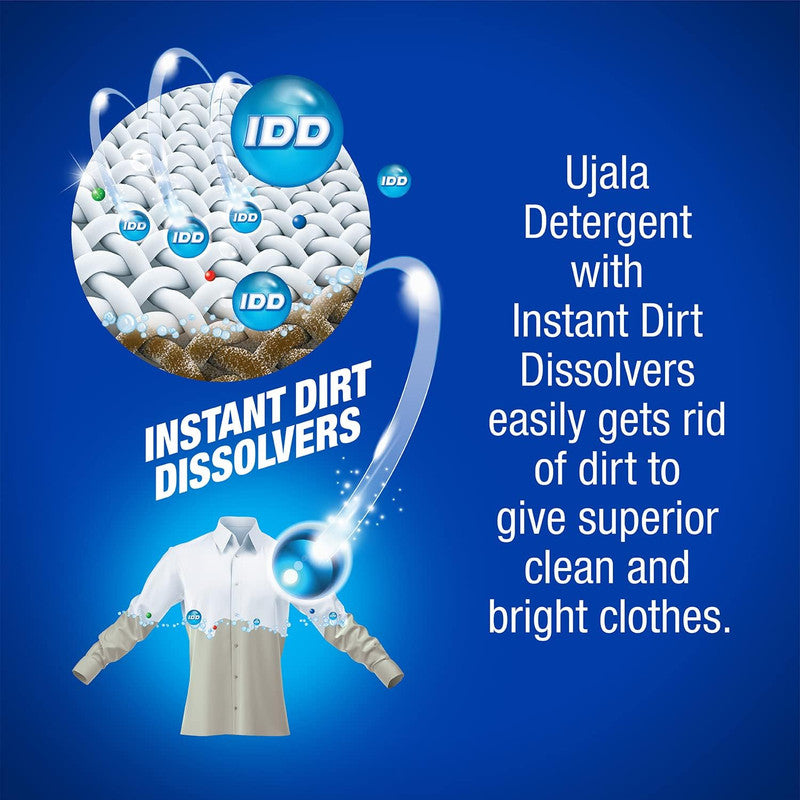 Ujala Idd Washing Powder (Automatic) - Effortless Washing Superior Brightness - Long Lasting Freshness - Whitens Clothes In One Wash - 4Kg+1Kg
