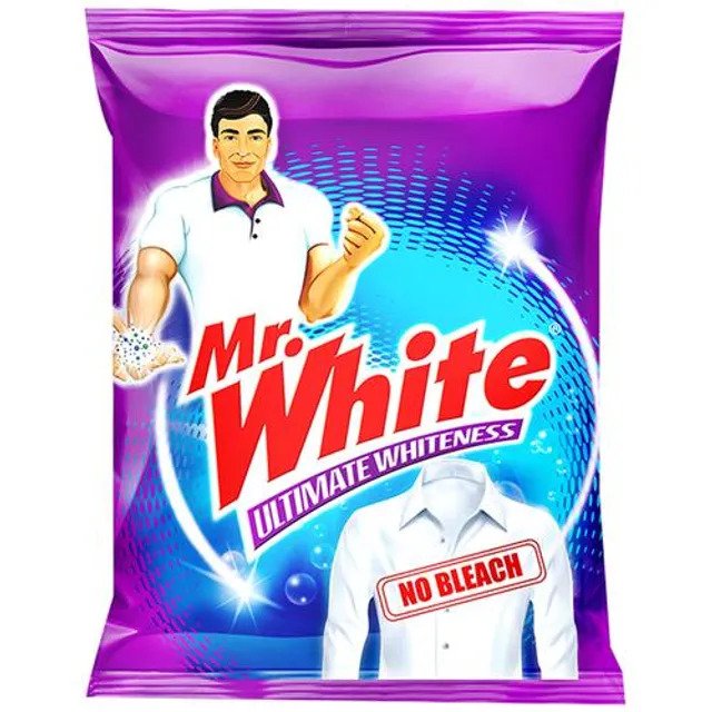 Mr.White Washing Powder  - Ultimate Whiteness - No Bleach - Removes Tough Stains and Dirt - Long Lasting Fragrance  - 1Kg