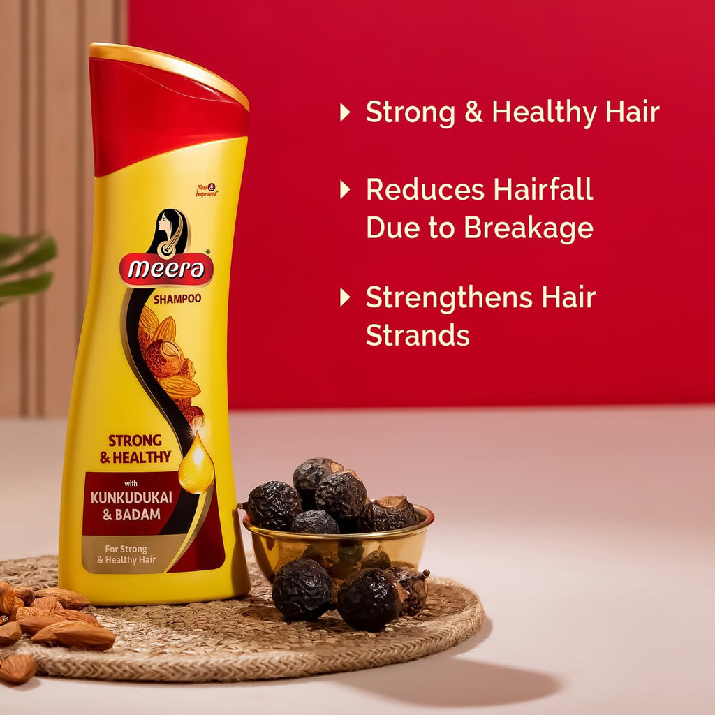 Meera Strong & Healthy with Kunkudukai & Badam  -  For Strong & Healthy Hair- 180 ml