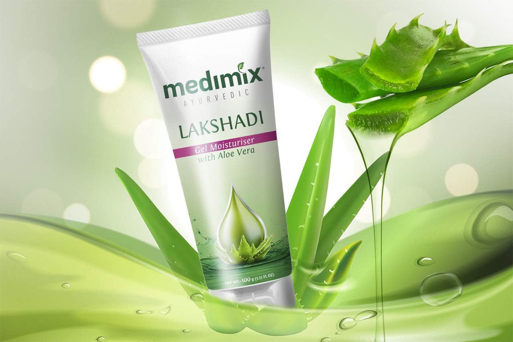 Medimix Lakshadi Gel Moisturizer Aloe Vera - Deeply Hydrates the Skin upto 8 Hrs - Keeps the Skin Nourished - 100 ml