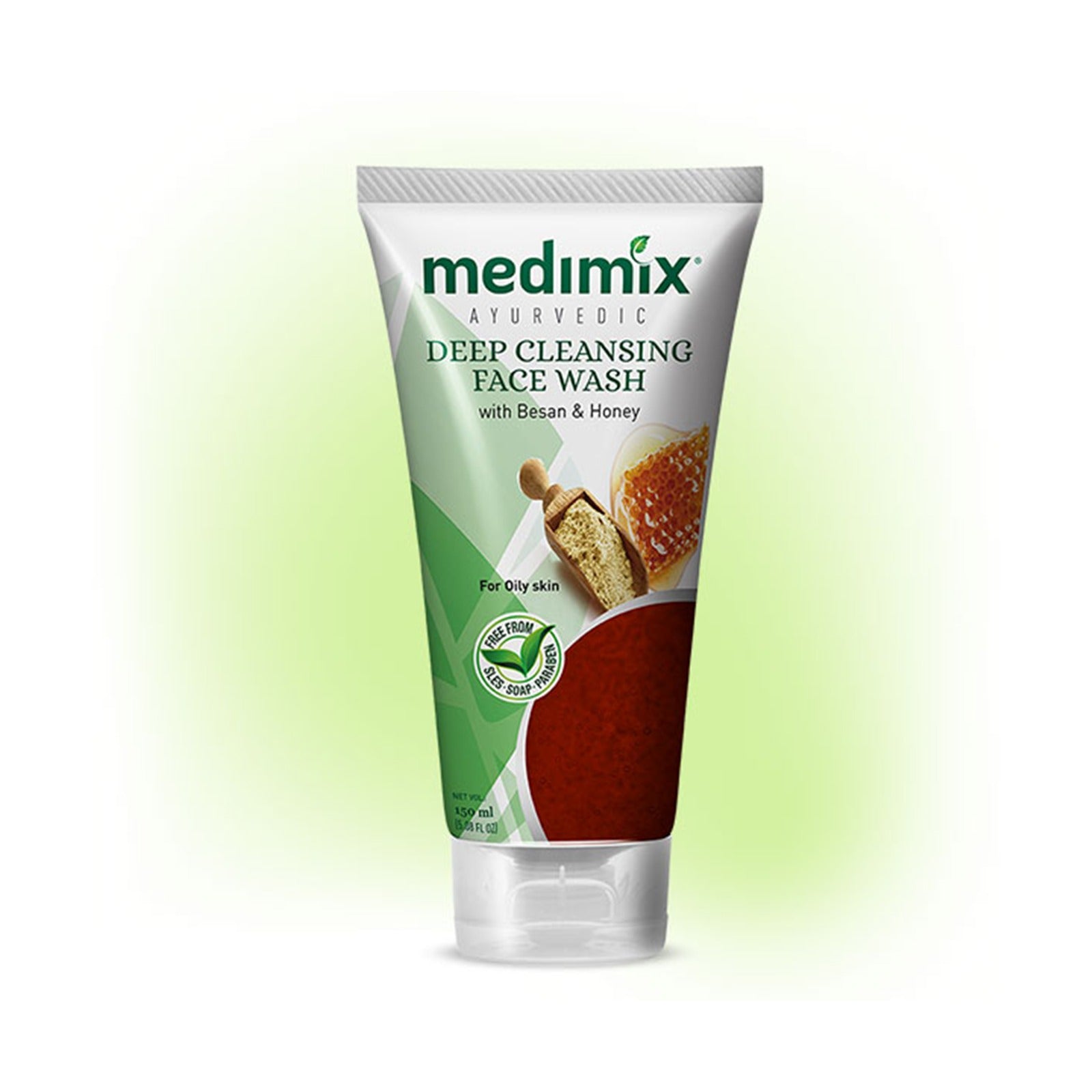 Medimix Ayurvedic Oil Clear Face Wash 150ml Free From Sles Soap and Paraben for Oily SKin with Besan and Honey
