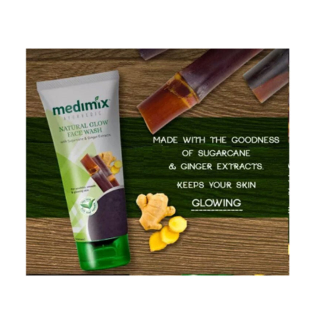 Medimix Medimix Ayurvedic Natural Glow Face Wash  Free From Sles Soap and Paraben  for Youthful, Smooth and Glowing Skin with Sugarcane and Ginger Extracts