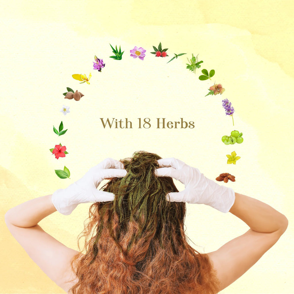 Medimix Henna Powder with 18 Herbs - For Soft & Shiny Hair- 100% Natural Hair Color - Controls Damage and Keeps Hair Moisturized  - 400 gm