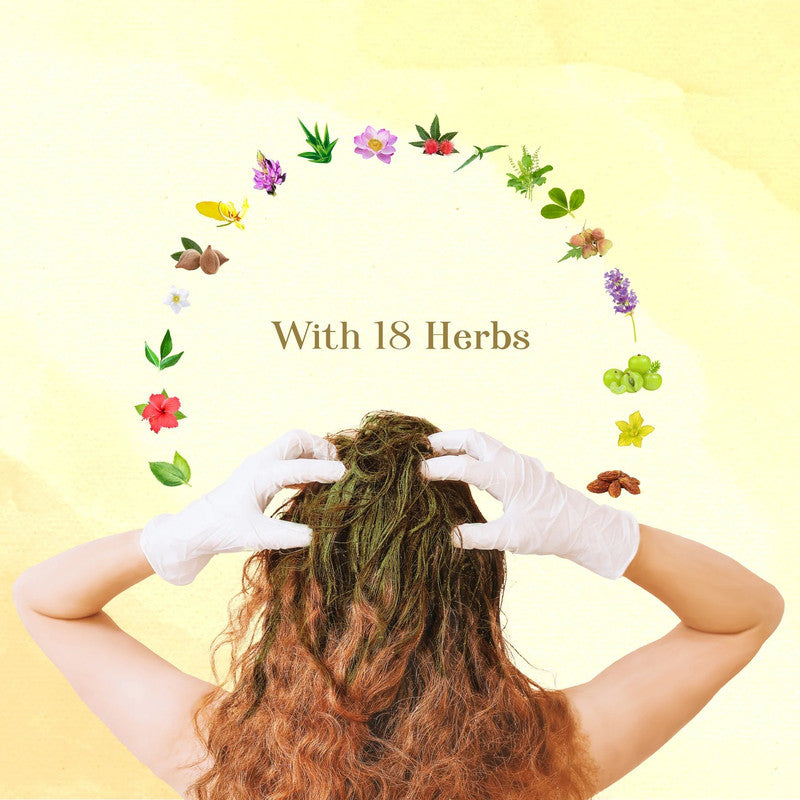 Medimix Henna Powder with 18 Herbs - For Soft & Shiny Hair - 100% Natural Hair Color - Controls Damage and Keeps Hair Moisturized  - 150 gm