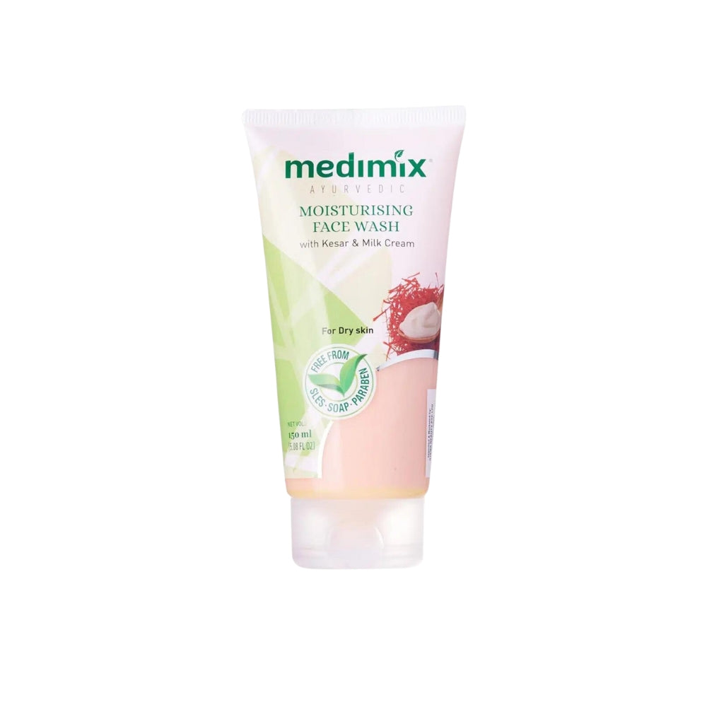 Medimix Combo Pack of Ayurvedic Glycerine Lakshadi Oil Soap with Moisturizing Face Wash 150ml Moisturising Luxury Helps Prevent Dry Skin  Natural Protection with Glycerin and Lakhshadi Oil  Green