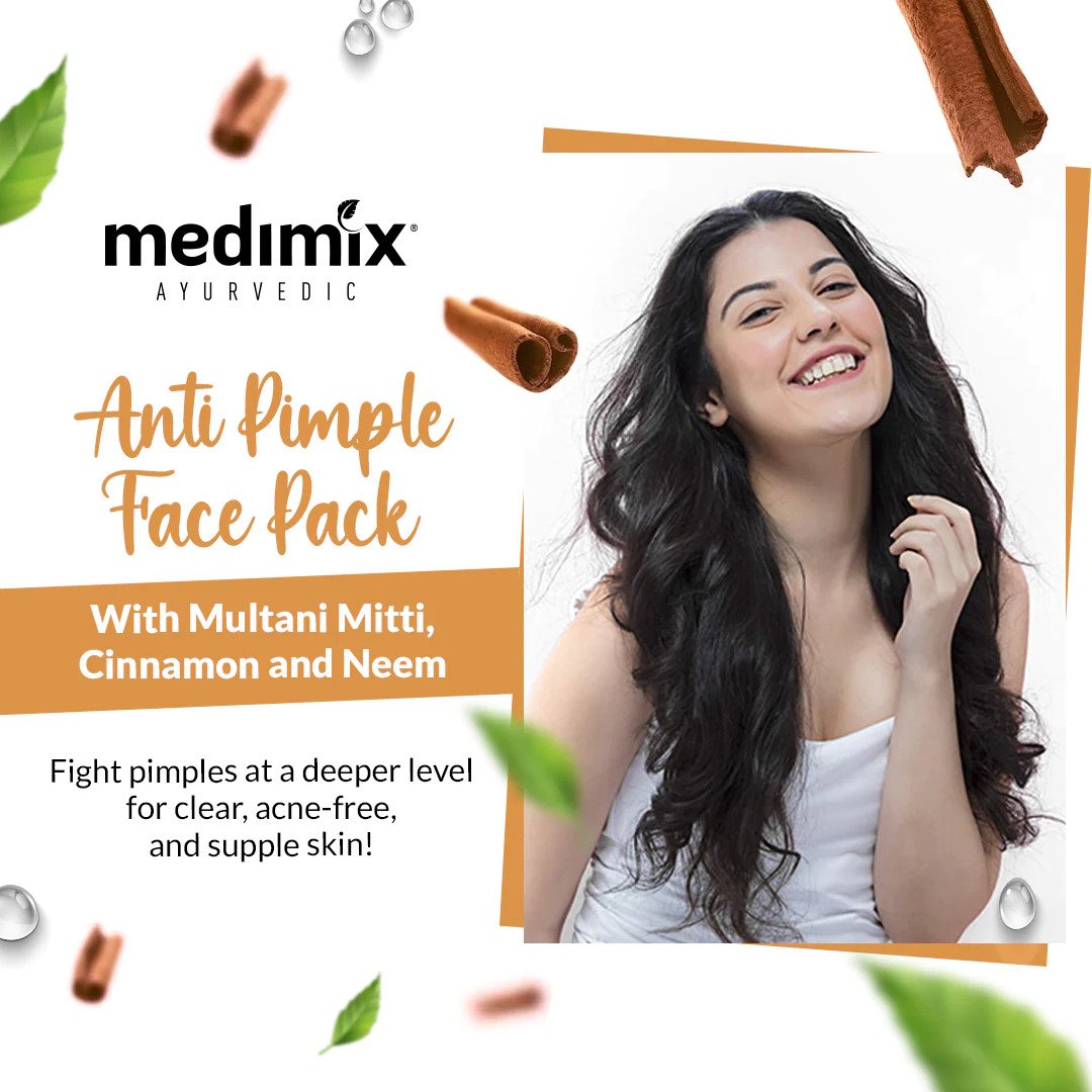 Medimix Ayurvedic Anti Pimple Face Wash Buy 1 Get 1 Free Anti Pimple Face Pack  - For Pimple-Free & Glowing Skin - Fast Acting Ayurveda - 100 ml