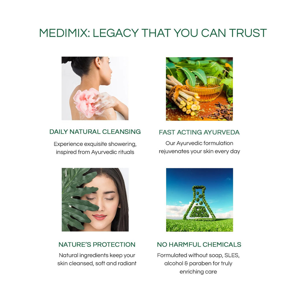 Medimix Herbal Bodywash with 18 Herbs Natural Oil - For Blemish Free Skin - Free from SLES, Alcohol, Paraben & Soap - Provides Natural Nourishment  - 300 ml