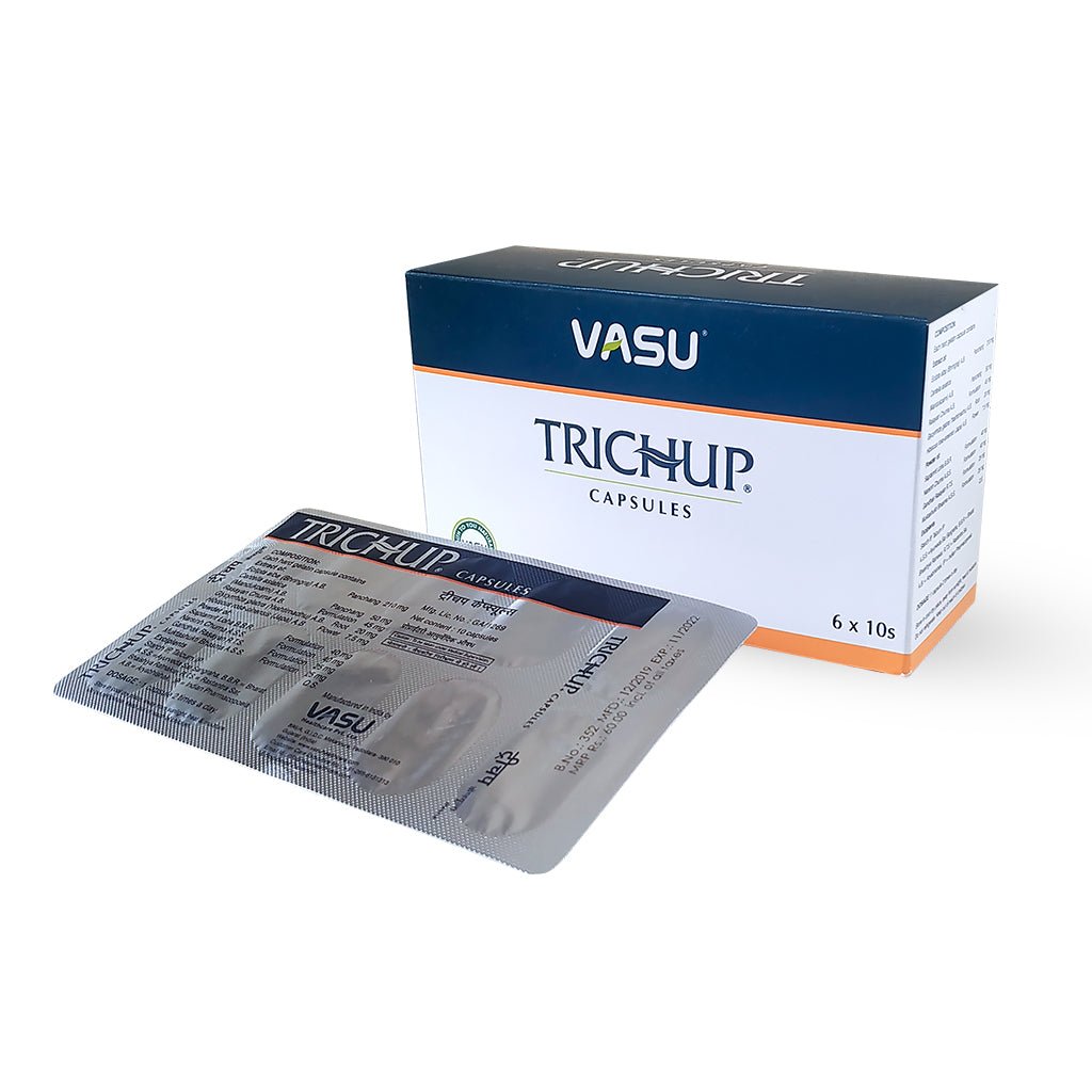 Trichup  Capsules - Useful in the Reduction of Hair Fall - Improves Nutrition to Hair Follicless - Induces Hair Growth -  6x10 capsules