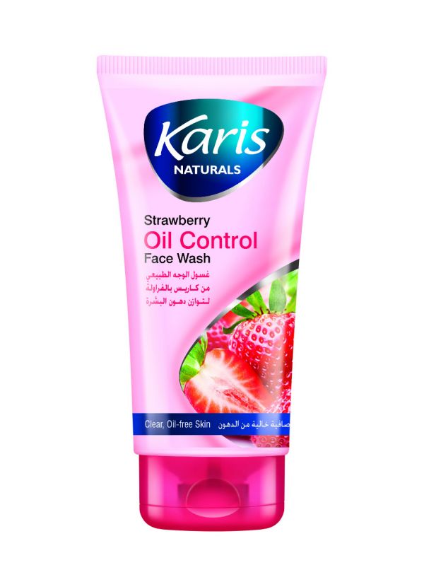 Karis Naturals Oil Control Face Wash  - Infusion of Strawberry - For Clear & Oil-free Skin - Removes Excess Fat in the Skin- Clinically Tested - 150 ml