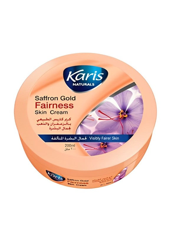Karis Naturals Fairness Skin with Saffron Gold  Skin Cream - For Visibly Fairer Skin - Clear Skin & Glow - 200 ml