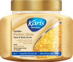 Karis Naturals Perfect Glow with Golden Particles Face & Body Scrub  - Exfoliation to Remove Dirt - Makes Skin Supple & Shiny Smooth - Softer Glowing Skin - 600 ml