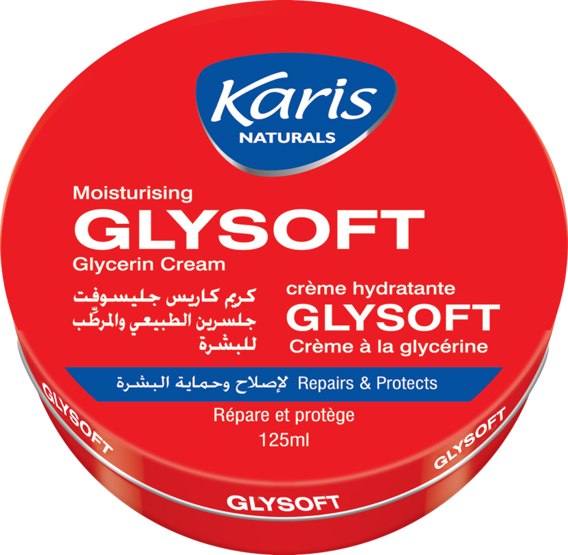 Karis Naturals Moisturising Glysoft- Glycerin Cream- Moisturizes the Deepest Driest Layers of Skin- Repairing Cracks and Protects Them for Long Hours - 125ml