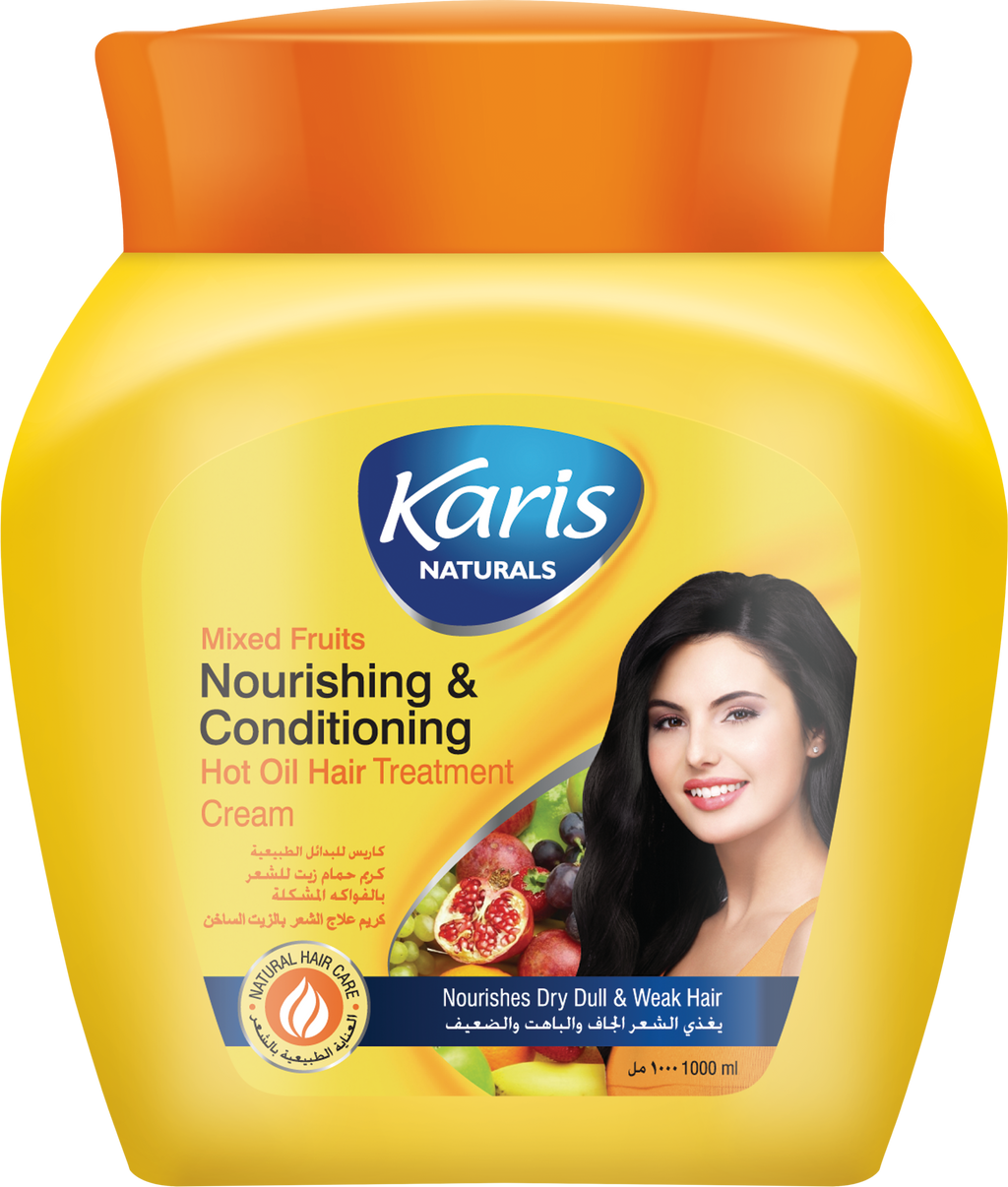 Karis Naturals Nourishing & Conditioning Hot Oil Hair Treatment Cream  - Infusion of Mixed Fruits - Nourishes Dry Dull & Weak Hair - Reduces Flaking and Hair Fall - Long Lasting Nourishment - 1000 ml