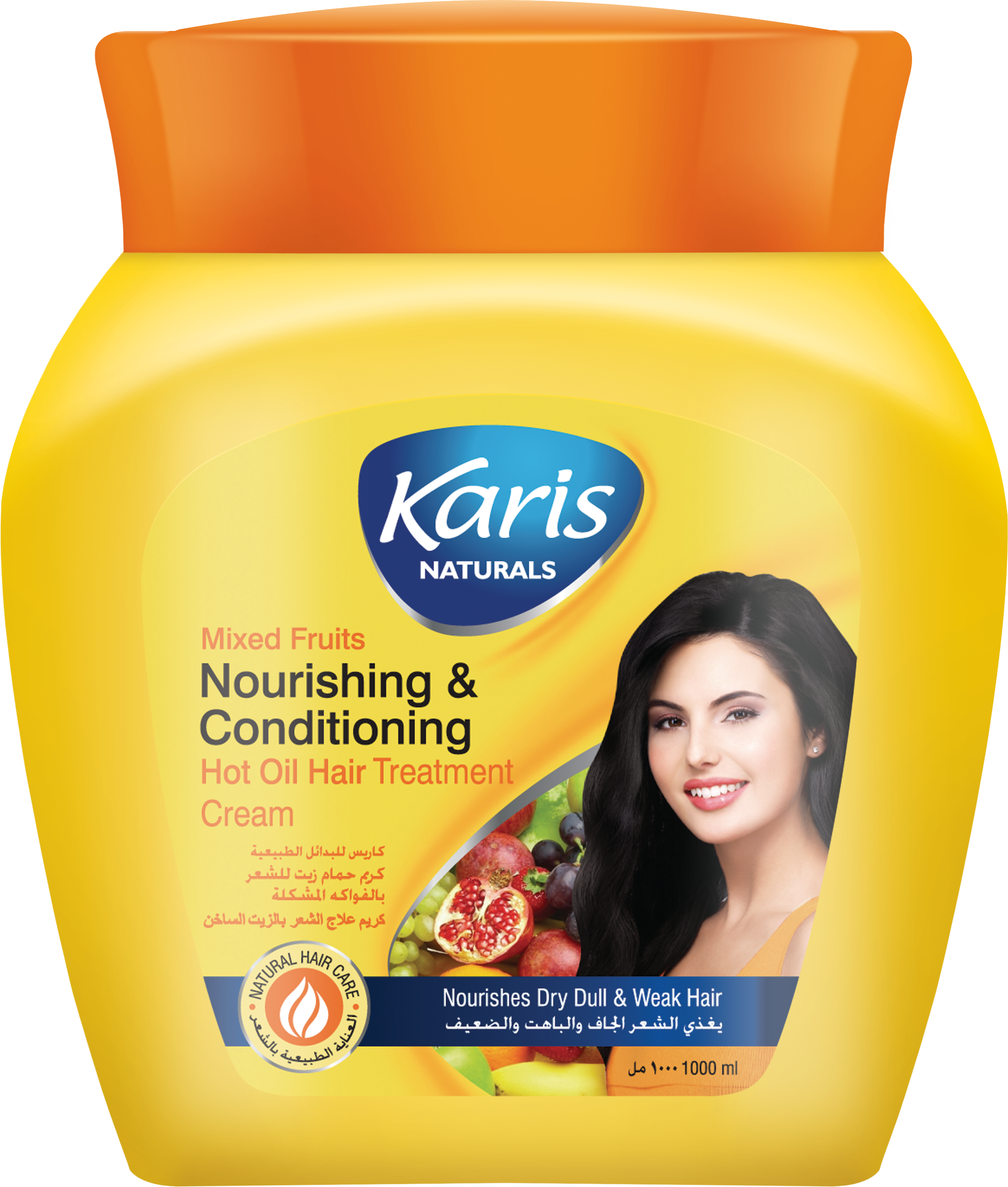 Karis Naturals Nourishing & Conditioning Hot Oil Hair Treatment Cream  - Infusion of Mixed Fruits - Nourishes Dry Dull & Weak Hair - Reduces Flaking and Hair Fall - Long Lasting Nourishment - 1000 ml