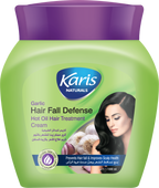 Karis Naturals Hair Fall Defense Hot Oil Treatment Cream - With Garlic Extract - Prevents Hair Fall & Improves Scalp Health - Hair Damage Control - For all Hair Types - 1000 ml