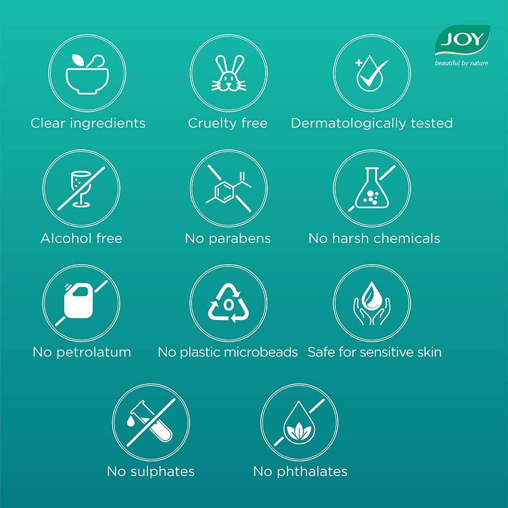 Joy Skin Purifying + Deep Detox Face Wash 5 in 1 Dermatologically Tested Formula No Paraben and No Alcohol Help Draw Microparticles Activated Charcoal 150ml