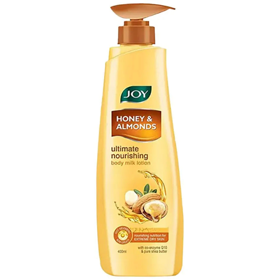 Joy Honey and Alomds Body Lotion Nourishes and Regenerates Skin Cells Rich Creamy Texture for Face and Body Almond Oil, Honey and Vitamin E 400ml