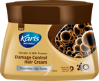 Karis Naturals Damage Control Hair Cream  - Infusion of Keratin & Milk Protein - Nourishes Hair Roots - 150 ml