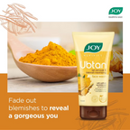 Joy Tan Removal and Blemish Ubtan Face Wash Even Complexion and Natural Glow for Annoying Sun Spots and Blemishes with Saffron, Turmeric, Chickpea Flour, Almond Oil 150 ml