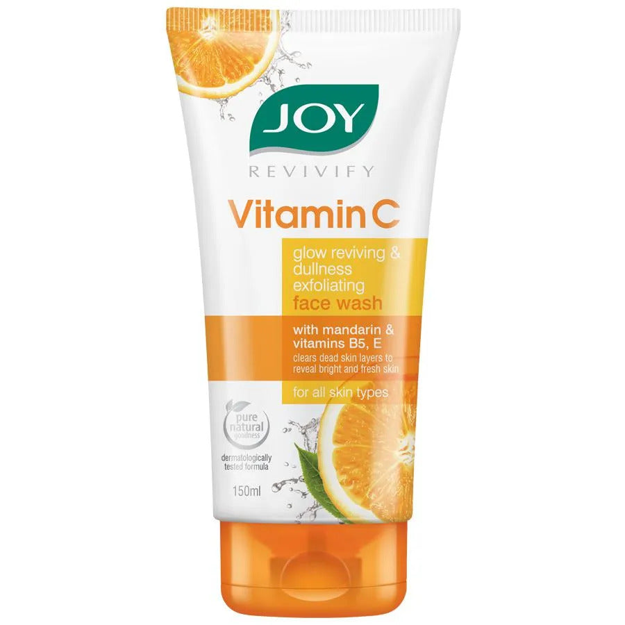 Joy Vitamin C Facewash Brightening and Glowing Powerful Antioxidant for All Skin Types Formulated with Trusted Natural Ingredients 150ml