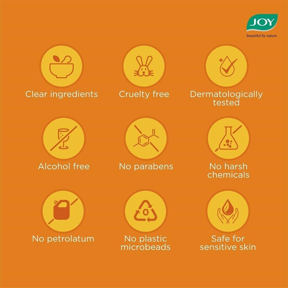 Joy Vitamin C Facewash Brightening and Glowing Powerful Antioxidant for All Skin Types Formulated with Trusted Natural Ingredients 150ml