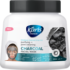 Karis Premium Purifying & Pore Cleaning - Deep Detox Facial Mask - Unclog Pores & Deep Cleanses - With Himalayan Charcoal & Tea Tree - 500ml