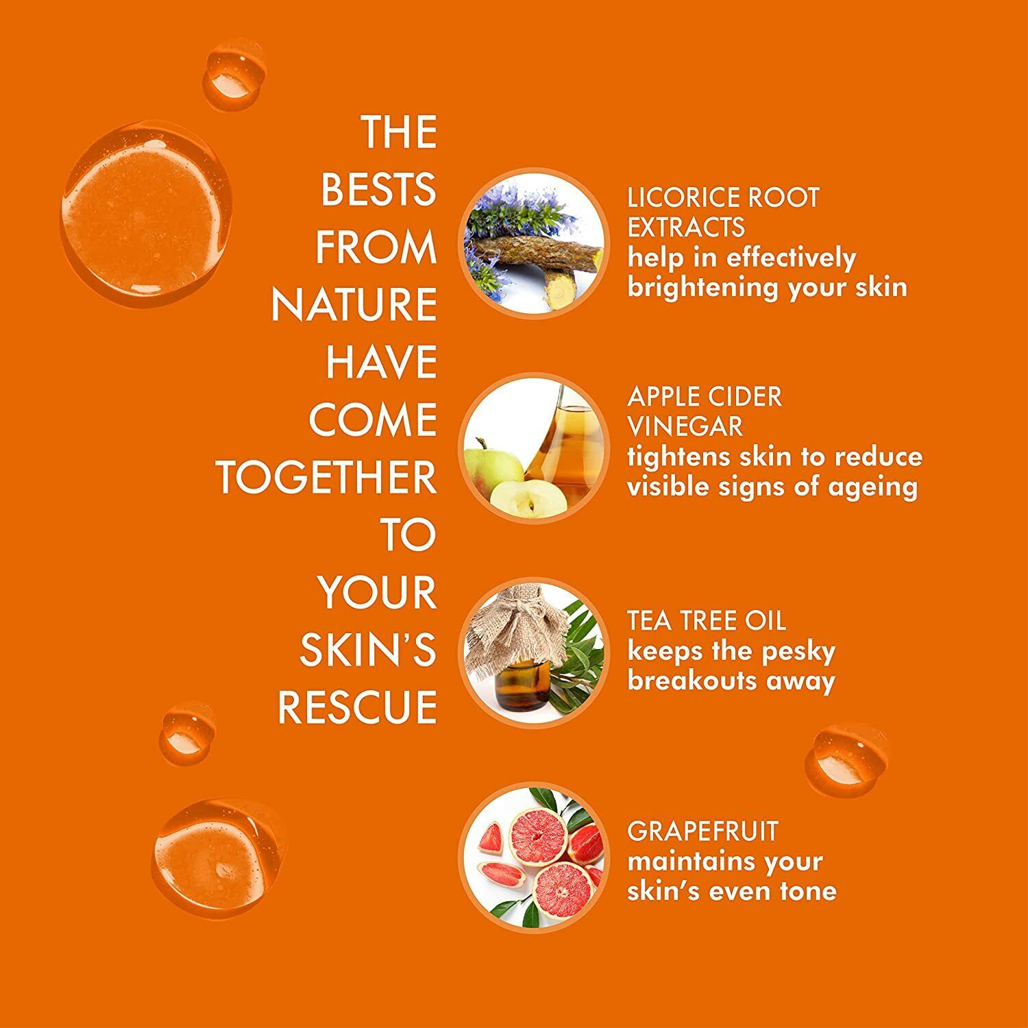 Joy Vitamin C+ Skin Brightening Serum Rejuvenate Your Skin Nourishment from Deep Within Suitable for All Skin Types Grapefruit, Mandarin, Dandelion, Tea Tree, Apple Cider Vinegar, Licorice 30ml