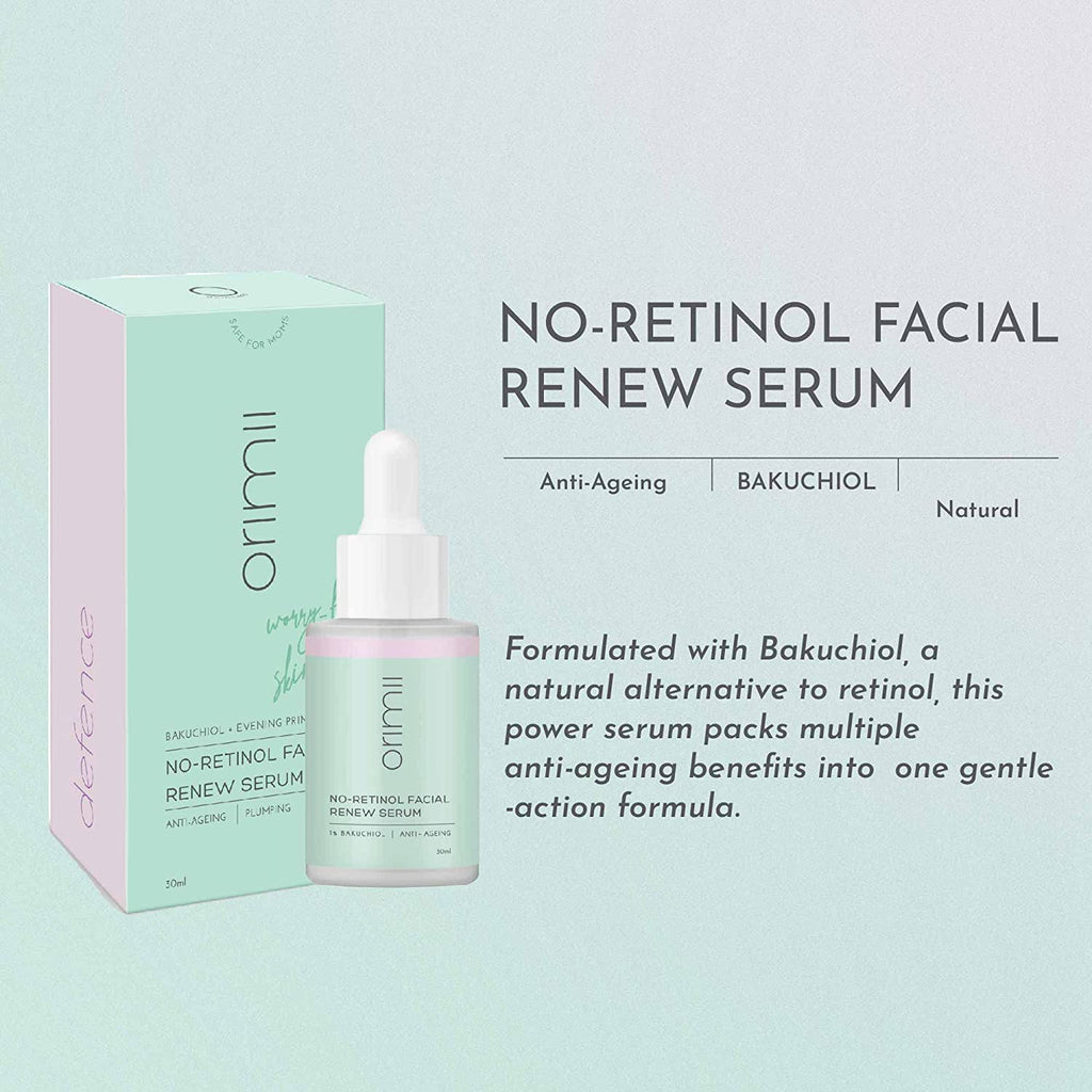 Orimii No Retinol Facial Renew Serum  1% Bakuchiol to Fight Early Signs of Ageing Breastfeeding and Pregnancy Safe Anti-Ageing Serum  30ml