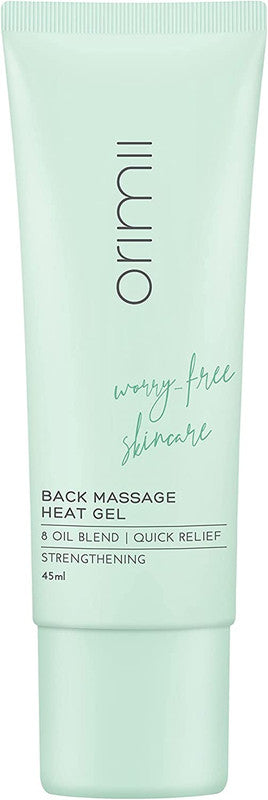 Orimii Back Massage Heat Gel Quick Relief 8 Oil Blends Strengthening Kukui Nut, Lavender  45ml