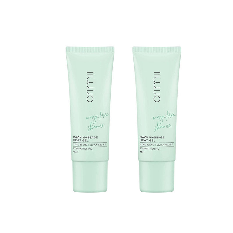 Orimii Back Massage Heat Gel Quick Relief 8 Oil Blends Strengthening Kukui Nut, Lavender  45ml