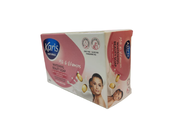 Karis Naturals Whitening Beauty Soap - With Milk Proteins, Multi Vitamins & Glow Boosters - Makes Skin Brighter & Fresher - For All Skin Types -  200 g