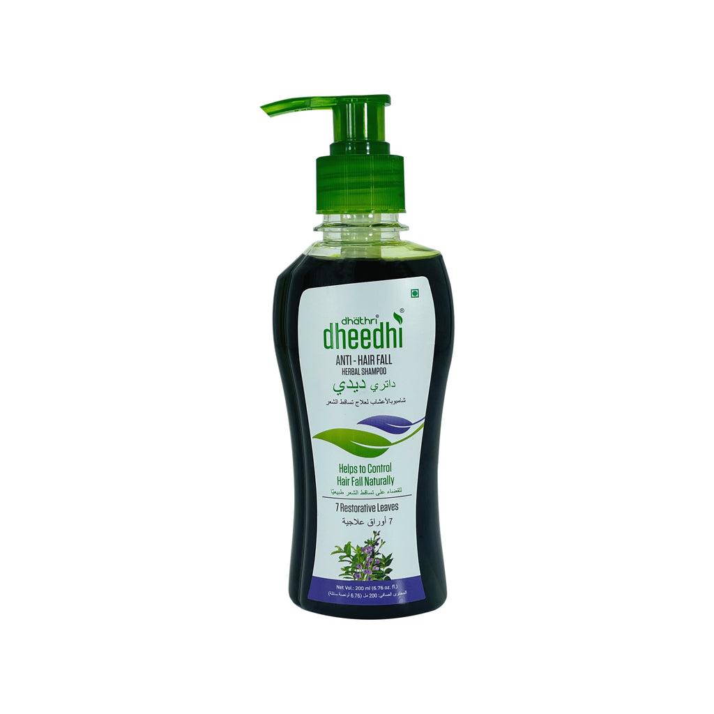 Dhathri Dheedhi Anti-Hair Fall Herbal Shampoo  - 7 Restorative Leaves   - Helps to Control Hair Fall Naturally  200ml
