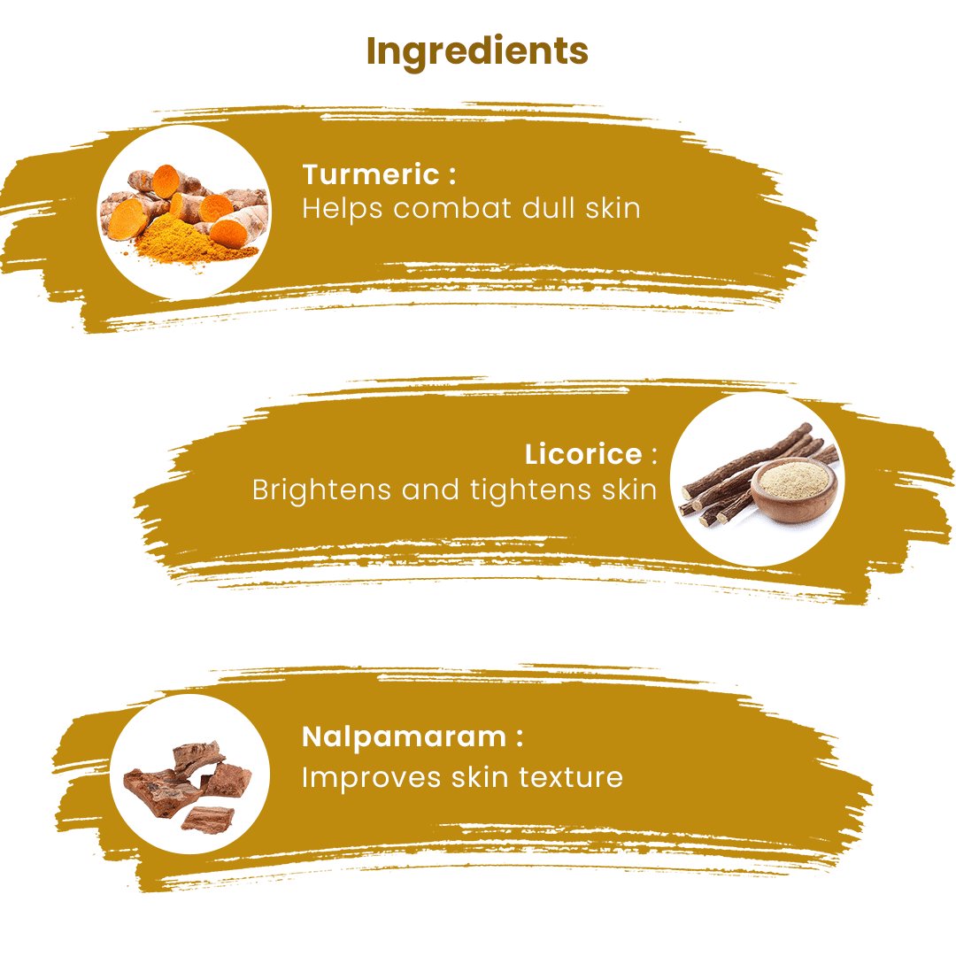 Dhathri Herbal Fairness Turmeric Face Wash  - Free From Parabens & Silicons  - Fresh and Glowing Skin   - 200ml