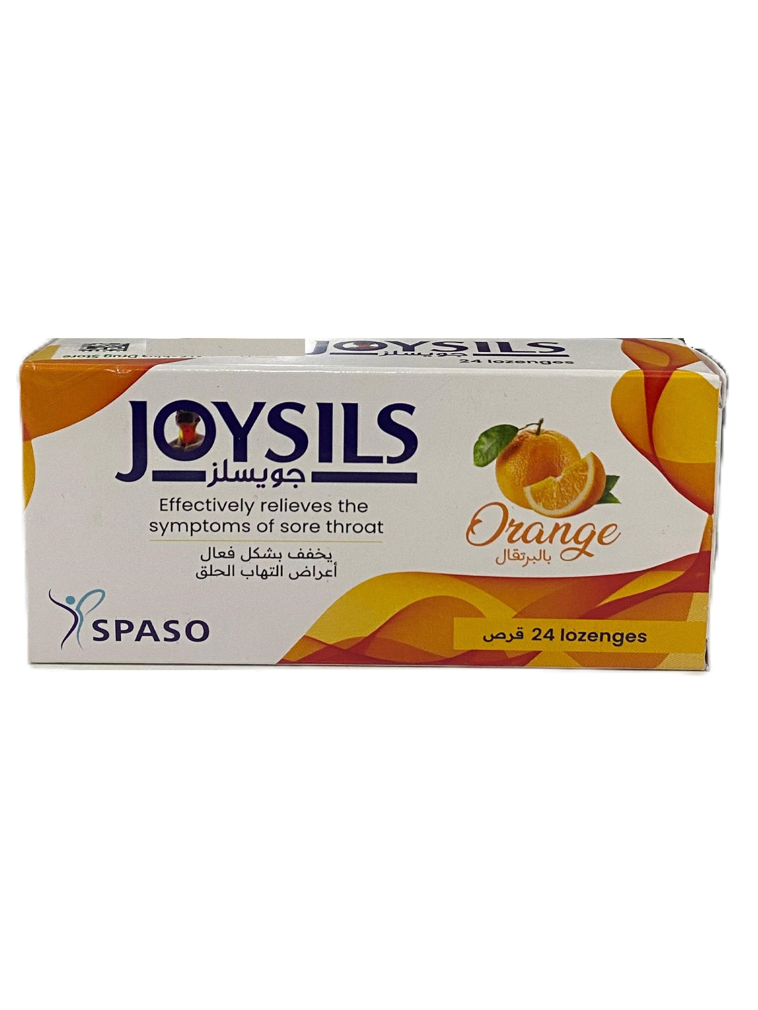 Joysils Lozenges Orange - Relieves thre Symptoms of Sore Throat - 24 Lozenges