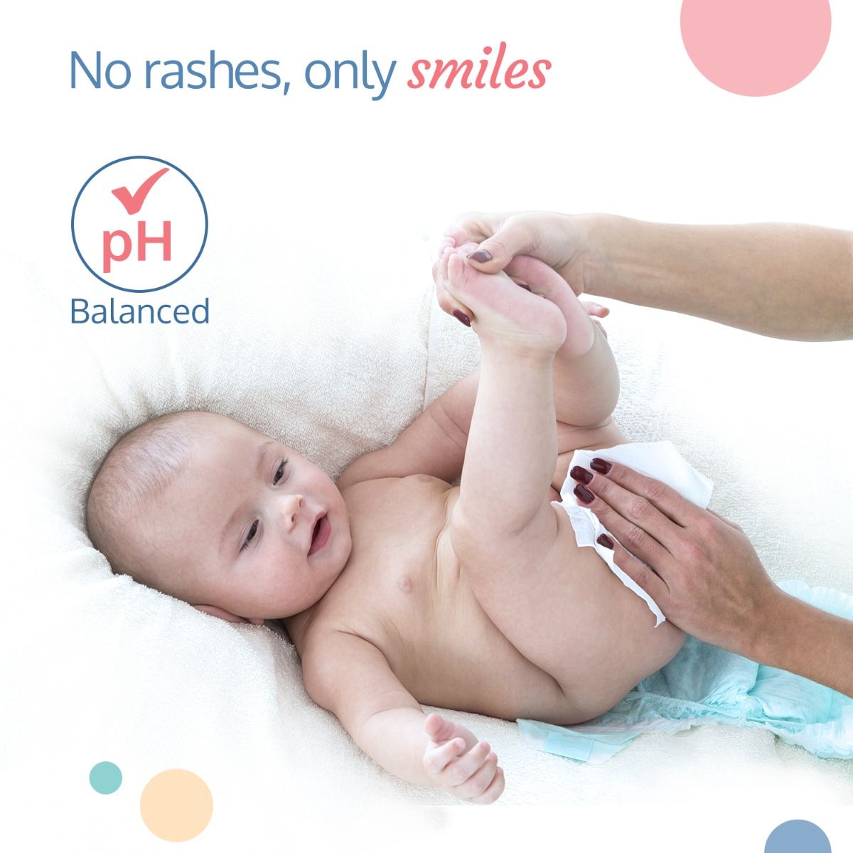 Luvlap 99% Pure Water Wipes - Helps to Prevent Diaper Rash - Soothing Aloe Vera & Chamomile - For Sensitive Skin - Gentle Cleansing - 72 Water Wipes