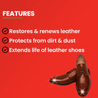 Kiwi Paste Shoe Polish Dark Tan  - Enhanced Color - Glossy Finish - Easy Application - Travel-Friendly Size - 40g