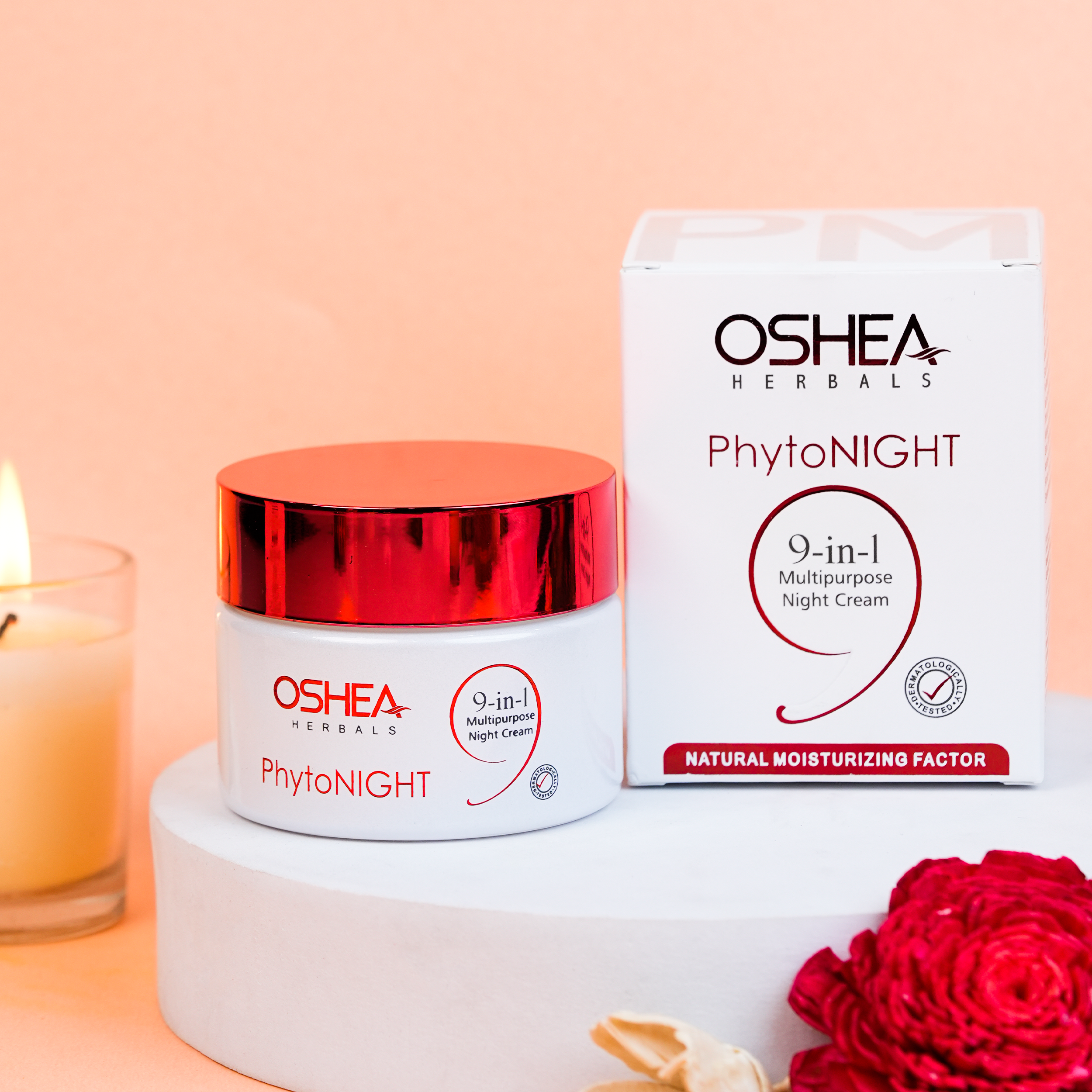 Oshea Herbals Phytonight Night Cream - 9 in 1 Multipurpose Night Cream - Brightens Dull Skin & Minimize the Pores - Provides Nourishment - Reduces Lines & Wrinkles - 50 grams
