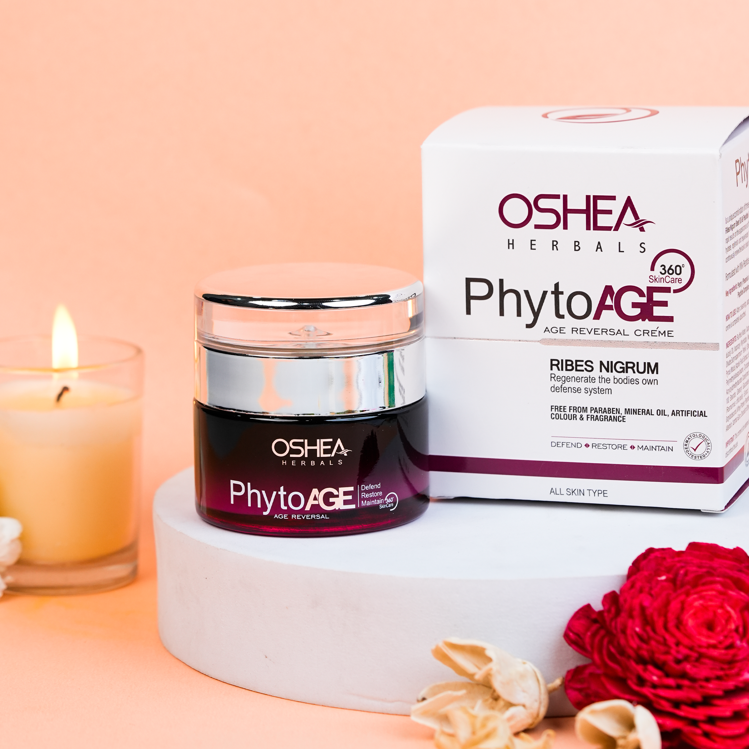 Oshea Herbals Phytoage Age Reversal Creme - Improves Skin Tone - Prevents UV Induced Erythema - Regenerates the Bodies Own Defence System - For All Skin Types - 50 grams