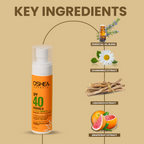 Oshea Herbals UVShield Sun Block Spray SPF 40 PA+++ Long Lasting Protection UVA & UVB - With Licorice & Chamomile Extract - Non Greasy & Anti Tanning - Water Resistant -120 ml