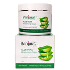 Banjara's Aloe Vera Moisturizing Cream - Hydrates & Nourishes - Non Greasy, Paraben Free, Petrolatum Free - Anti Ageing Cream 100g