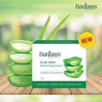 Banjara's Aloe Vera Moisturizing Cream - Hydrates & Nourishes - Non Greasy, Paraben Free, Petrolatum Free - Anti Ageing Cream 100g