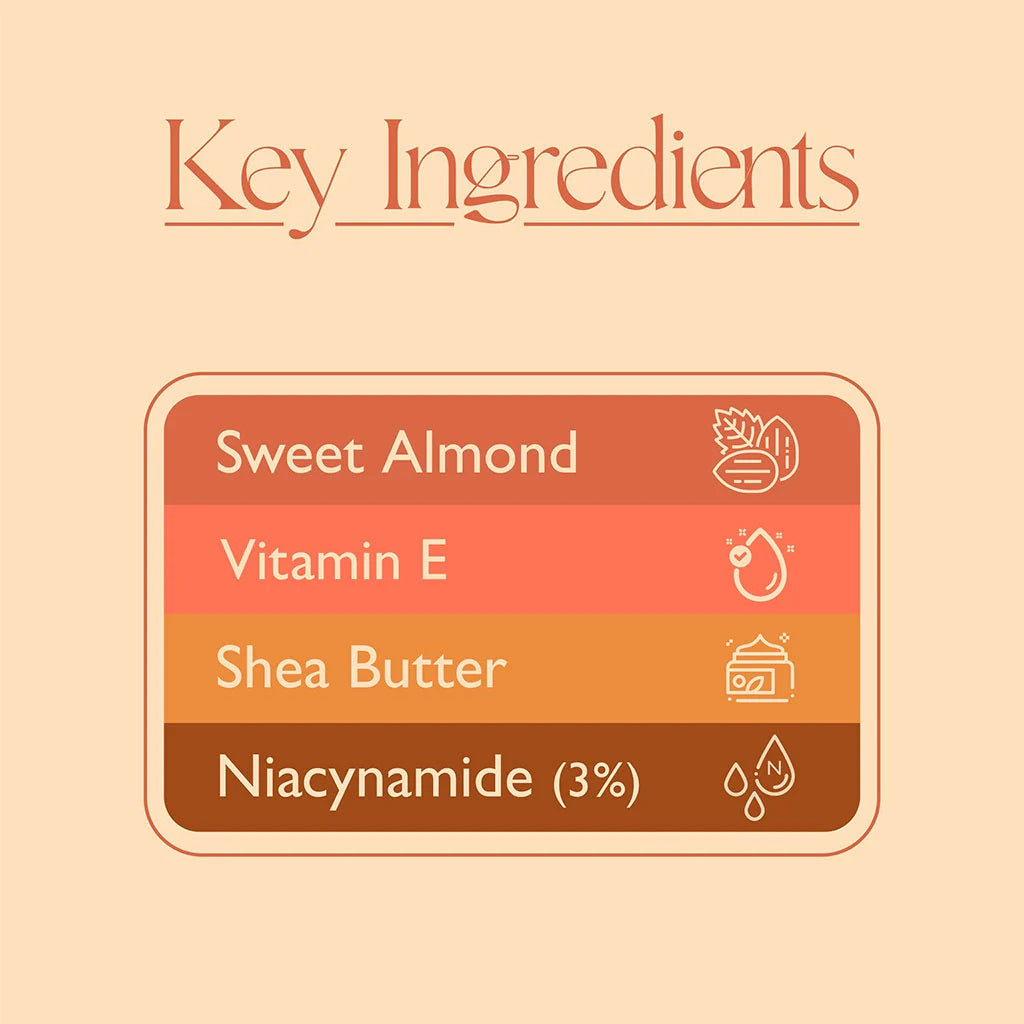 Banjara's Moisturizing Cream Almond - Nourishing and Soothing - Non Greasy, Paraben Free, Petrolatum Free - Anti Ageing Cream 50 g