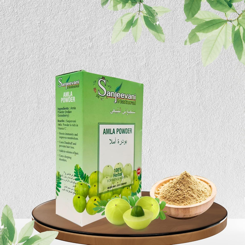 Sanjeevani Natural  Amla Powder  - Promotes Hair Growth Glowing Skin - Boosts Immunity - Promotes Hair Growth Glowing Skin - 100 g